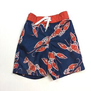 Janie and Jack Swim Trunks Baby Boys Sz 3-6m Blue Lobster Preppy 2012